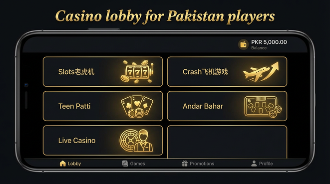 Lobby view of vk777 for Pakistan users - 4